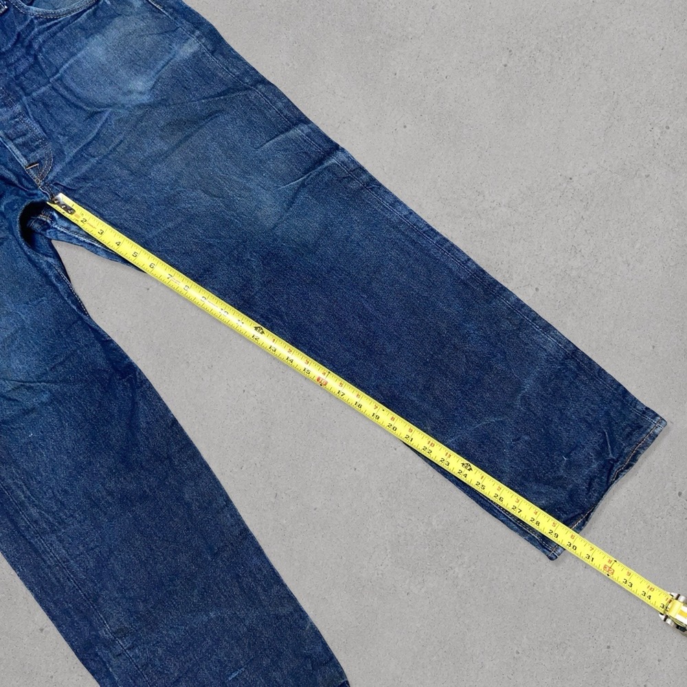 Levi's 501 Jeans Men's 38x32 (38x30) Blue Straight Leg Button Fly Denim Pants - Picture 6 of 10